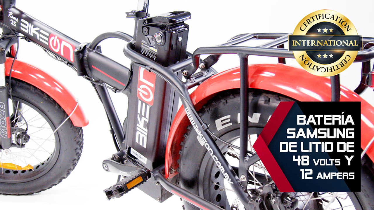 Batería de litio extraíble Fat Bike Roma XS