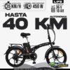 Bicicleta eléctrica plegable LIFE 36V 10Ah autonomía 40km velocidad 35km/h