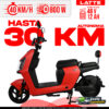 bicimoto eléctrica Latte roja 30km autonomía 800W batería 48V