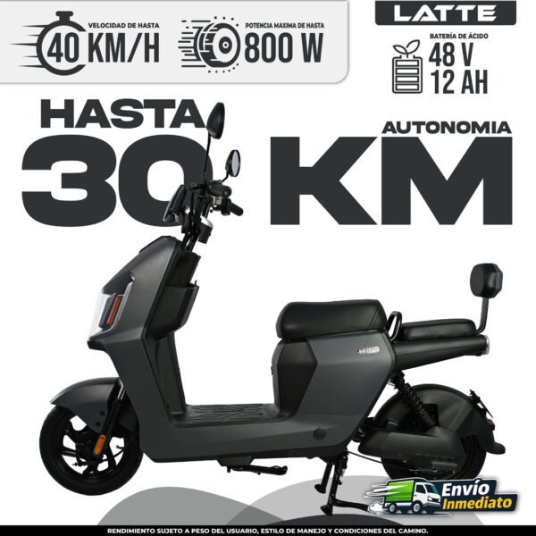 Bicimoto eléctrica Latte 30km autonomía 800W batería 48V