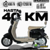 Scooter eléctrico Capuccino 48V 20Ah, velocidad máxima 40 km/h y autonomía de 40 km