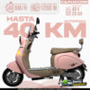 Capuccino scooter eléctrico rosa 40 km/h 1200W batería 48V 20Ah autonomía 40km