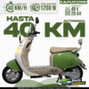 Scooter eléctrico Capuccino 48V 20Ah, velocidad 40 km/h, potencia 1200W, autonomía 40km