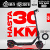 Scooter eléctrico G1 con batería 36V 8AH, autonomía 30 km y velocidad máxima 30 km/h