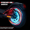 Freno de disco LED para scooter eléctrico y moto eléctrica con luces rojas y azules