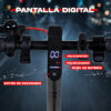 Patinete eléctrico con pantalla digital, velocímetro y medidor de batería para ciudad