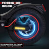 Freno de disco eléctrico con luces LED rojo y azul para scooter eléctrico