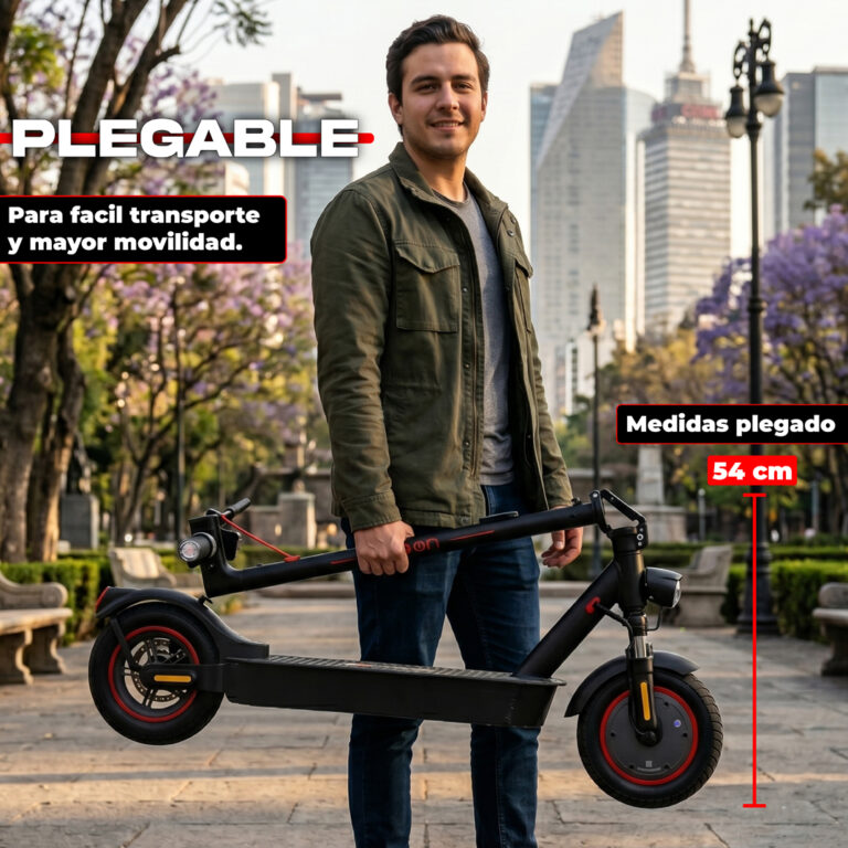 Scooter eléctrico plegable PLEGABLE 54cm - transporte urbano ecológico