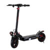 Scooter eléctrico Negro con luces LED rojas, manillar ajustable y ruedas todoterreno