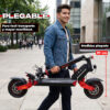 Scooter eléctrico plegable G5 ON rojo y negro, transporte urbano portátil de 57 cm