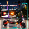 Scooter eléctrico G50n con direccionales LED trasera y delantera, 128 cm altura, 122 cm base