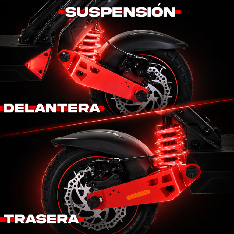 Scooter eléctrico con suspensión delantera y trasera - BikeOn México